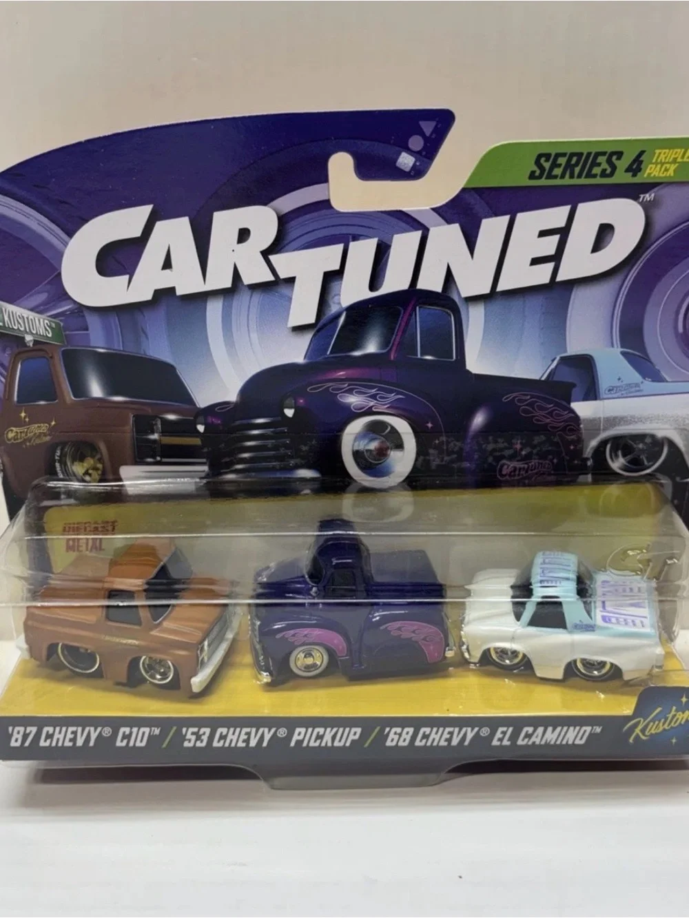 Car tuned SERIES 4 CHEVROLET TRIPLE PACK 3PC SET DIECAST BY CARTUNED